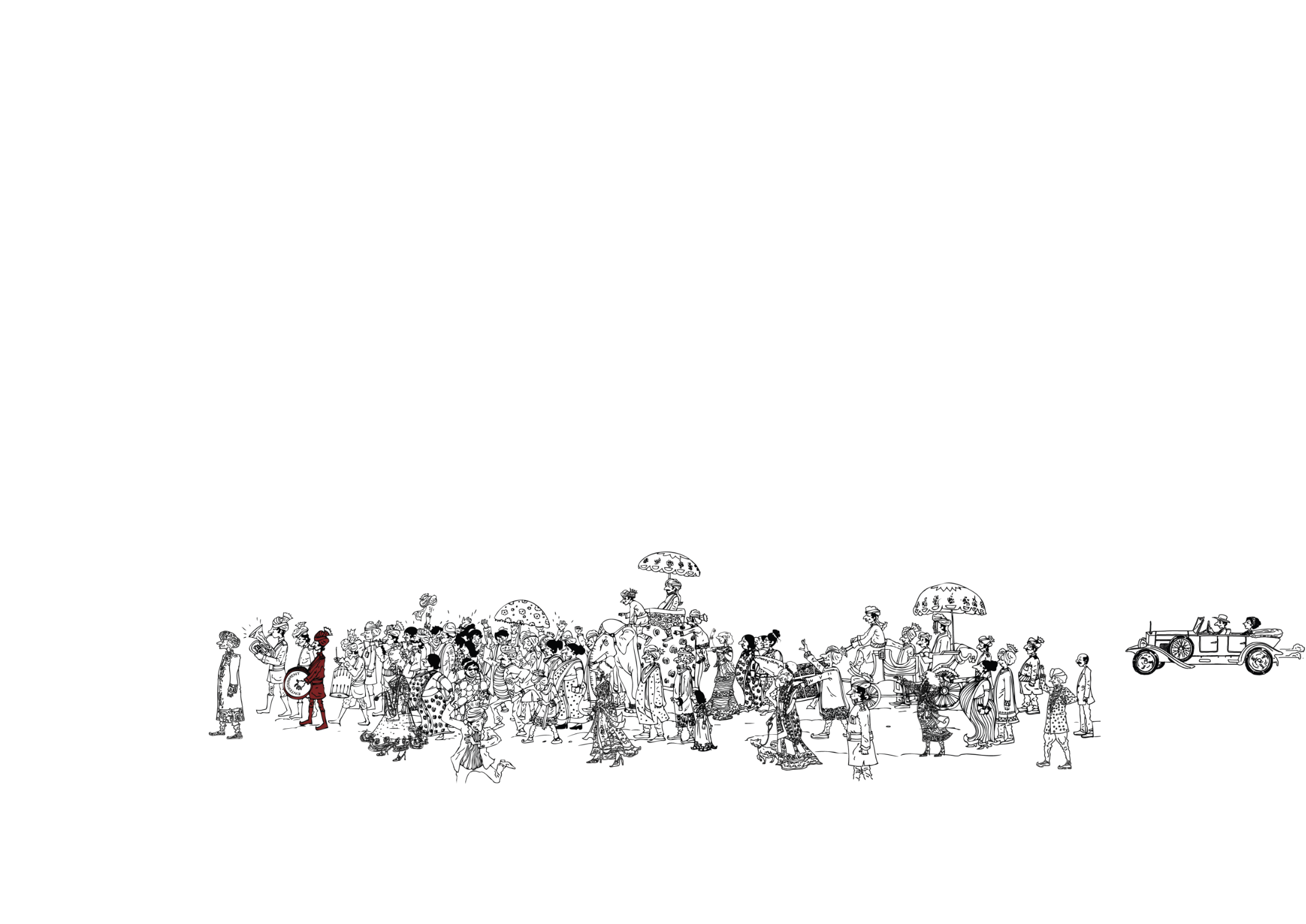 Baraat parade overlay elements