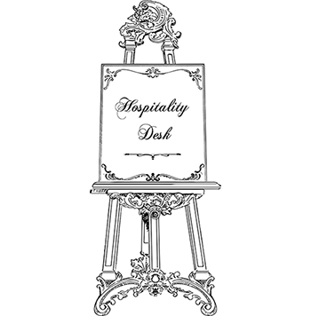 Hospitality desk illustration